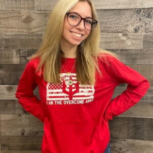 Overcome Army Flag Ladies Long Sleeve