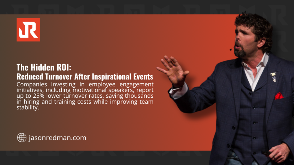 Benefits of Hiring a Motivational Speaker for Corporate Events
- Keynote speaker gesturing passionately on stage, illustrating how inspirational events reduce employee turnover and deliver hidden ROI for organizations.